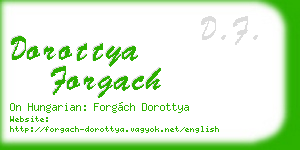 dorottya forgach business card