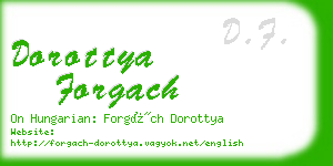 dorottya forgach business card